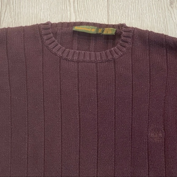 TIMBERLAND Purple Long Sleeve Crew Neck Sweater - Picture 2 of 10